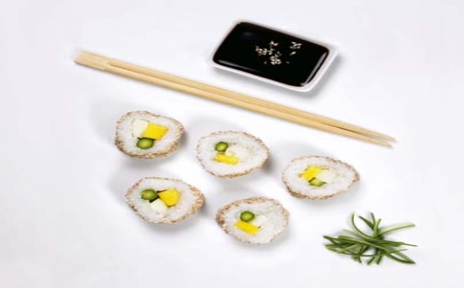 Rollos de arroz con verduras